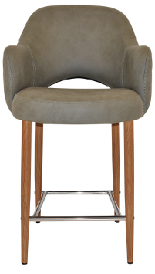 ez albury upholstered barstool with light oak legspelle/benito sage
