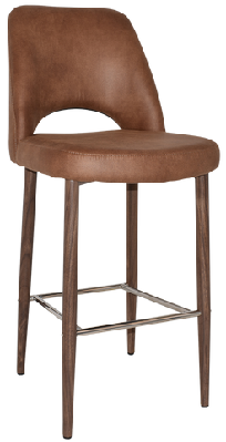 ez stool albury side 750 metal light walnutunupholstered