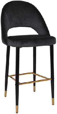ez stool chevron 750 metal black brass unupholstered 