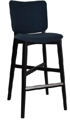 ez stool dakota uph 2 black - gravity navy vinyl black 