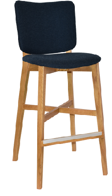 ez stool dakota uph 2 lightoak - gravity navy vinyl black 