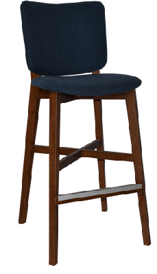 ez stool dakota uph 2 lightwalnut - gravity navy vinyl tan 