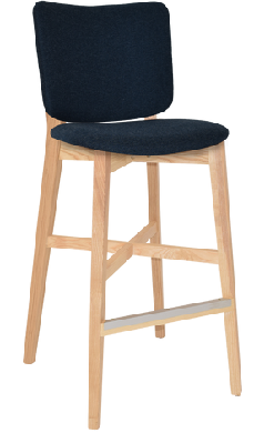 ez stool dakota uph 2 natural - gravity navy vinyl tan 