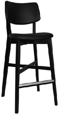 ez phoenix solid timber framed pu leather seat and back barstoolblack
