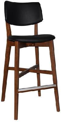 ez phoenix solid timber framed pu leather seat and back barstoollight walnut