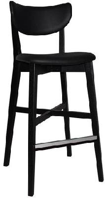 ez rialto solid timber framed black vinyl seat and back barstoolblack