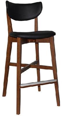 ez rialto solid timber framed black vinyl seat and back barstoollight walnut