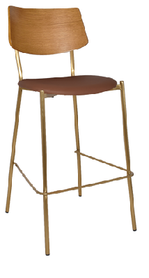 ez texas brass leg barstool with light oak veneer backtan vinyl