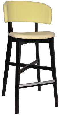 ez stool torino black - unupholstered (back and seat) light walnut 
