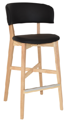 ez stool torino uph 2 natural - eastwood bordeaux vinyl black 