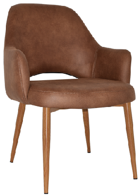 ez albury oak colour metal leg upholstered hospitality xl armchaireastwood tan