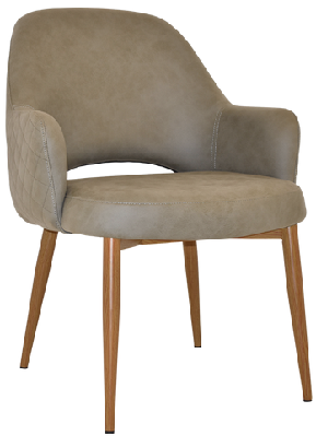 ez albury oak colour metal leg upholstered hospitality xl armchairpelle benito sage
