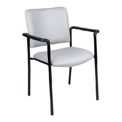 ma lazer 40 stackable fabric or vinyl upholstered armchair chrome / house fabric 