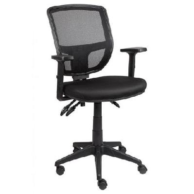 ma lily mesh back black base task chair with arms