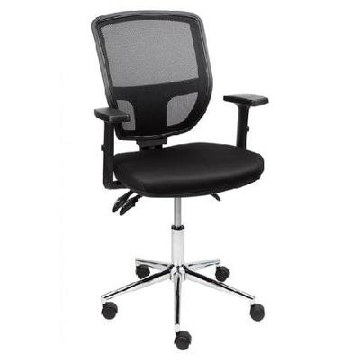 ma lily task chair – chrome base with arms