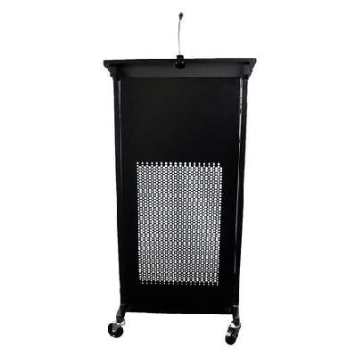 rl heavy duty lectern with melamine shelves and castors