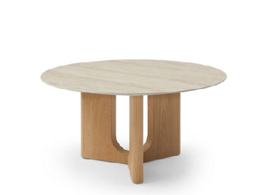 dd lita sintered stone top round coffee table