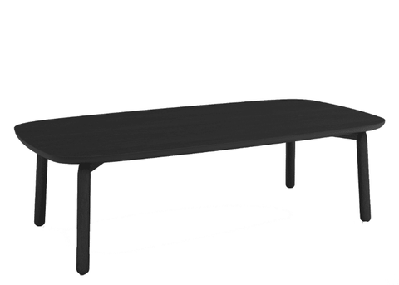 dd liv boat shaped top coffee tableblack