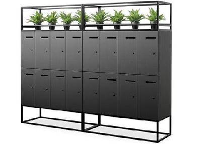 dd 8 door welded garden lockersblack frame
