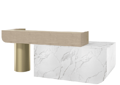 dd loftus metallic pillar leg reception counter2700 mm / standard