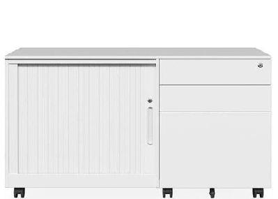 dd lunar lockable 3 drawer metal mobile caddy left 