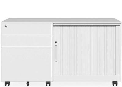 dd lunar lockable 3 drawer metal mobile caddy right 