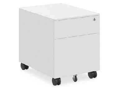 dd lunar metal 1 drawer 1 file mobile pedestalwhite