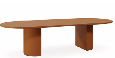 dd luxor custom made d end boardroom high bench 2400l x 900d / morrocan clay