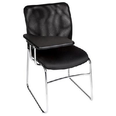 ma martin chrome sled base stackable meshback lecture chair 