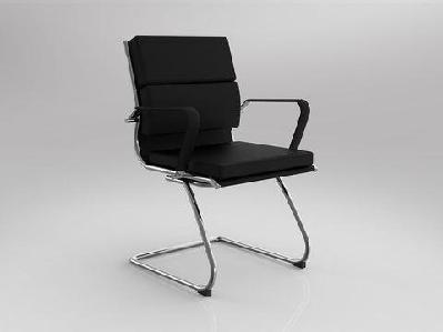 ol mode pu upholstered sled base guest chair with arms