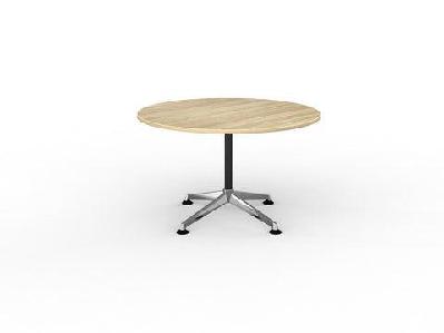 ol modulus fixed leg round meeting table - oak top 900mm round