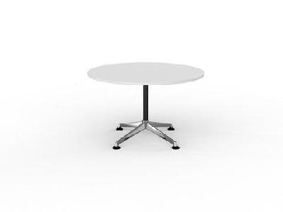 ol modulus fixed leg round meeting table - white top 1050mm round
