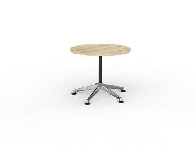 ol modulus fixed leg round meeting table - oak top900mm round
