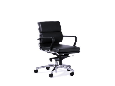 ol mode pu leather upholstered mid back boardroom chairblack