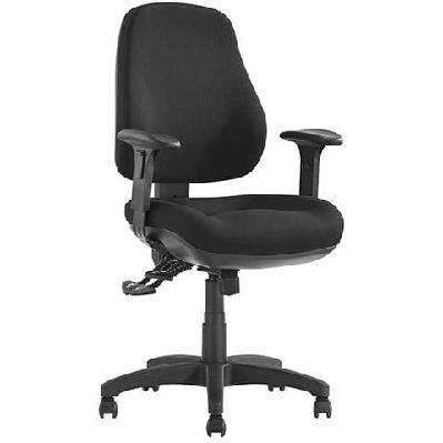 st newton fabric upholstered high back task chairwith arm rest