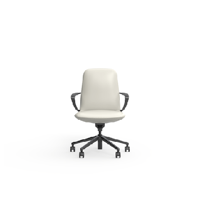 ol nico genuine leather midback executive chairlight gray