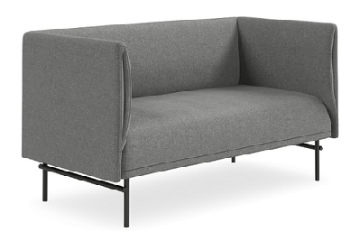 dd noor low back fabric upholstered 2 seater lounge