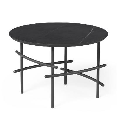 ol arcos marble top black metal base round coffee tableblack marble