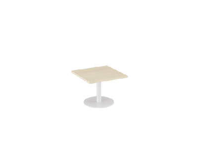 ol metal disc base square coffee tablewhite / l600 x w600