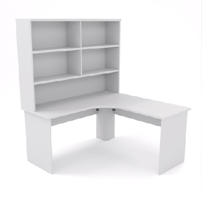 ol altosystem melamine board corner desk with hutchwhite / l1500 x l1500 x d600