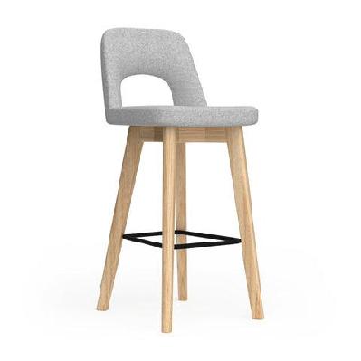 ol elaro fabric upholstered timber leg breakout high chairgreymist