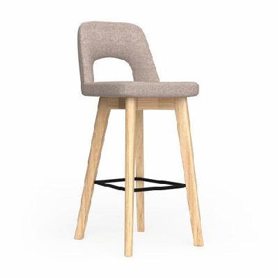 ol elaro fabric upholstered timber leg breakout high chairwalnut