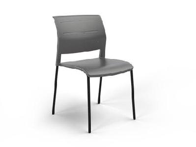 ol game 4 metal legs stackable hospitality chaircharcoal / black