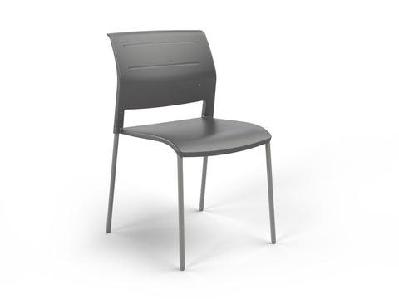 ol game 4 metal legs stackable hospitality chaircharcoal / silver