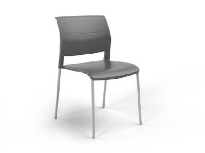 ol game 4 metal legs stackable hospitality chaircharcoal / white