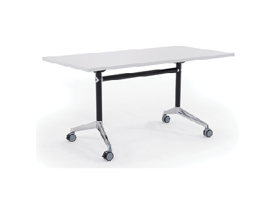 ol modulus flip table with rectangle topwhite top black base / l1500 x d600