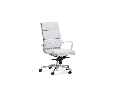 ol mode pu upholstered high back executive chairwhite