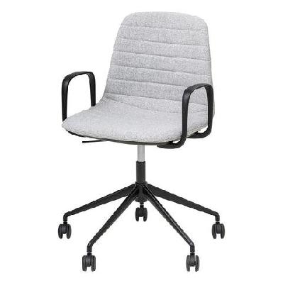 ol sofia fabric upholstered boardroom chair with tilt and armblack / grey mist