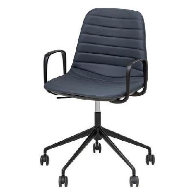 ol sofia pu leather upholstered boardroom chair with armsblack / navy