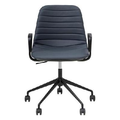 ol sofia pu leather upholstered boardroom chair with tilt and arm black / navy